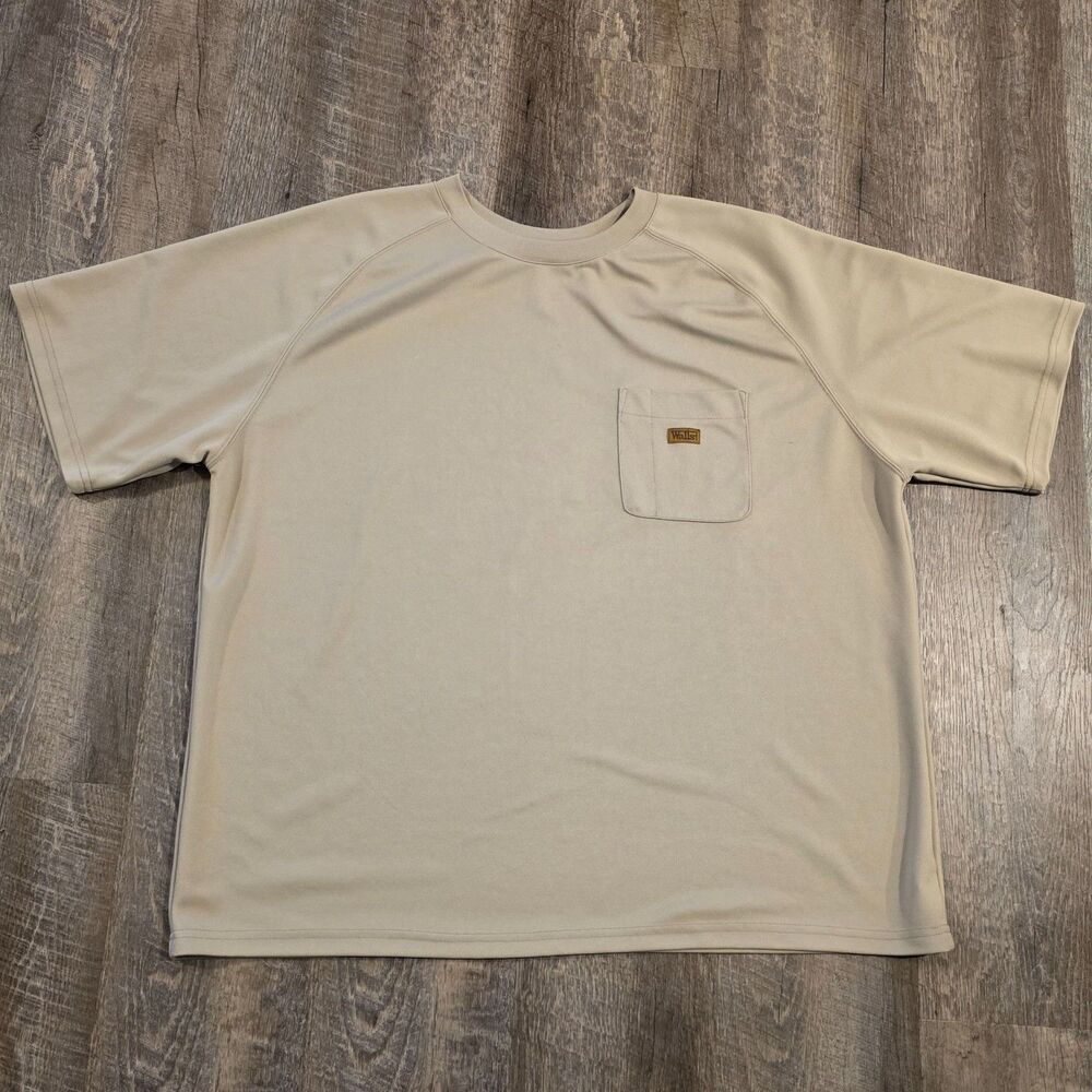 Walls Workwear Polyester Casual Beige Short Sleeve Pullover Shirt Size 2X